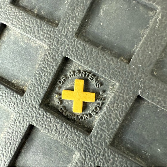 DR MARTENS Hackney Butter Yellow Canvas Boots Black Sole 7-Hole Docs Size 8 - Picture 11 of 14